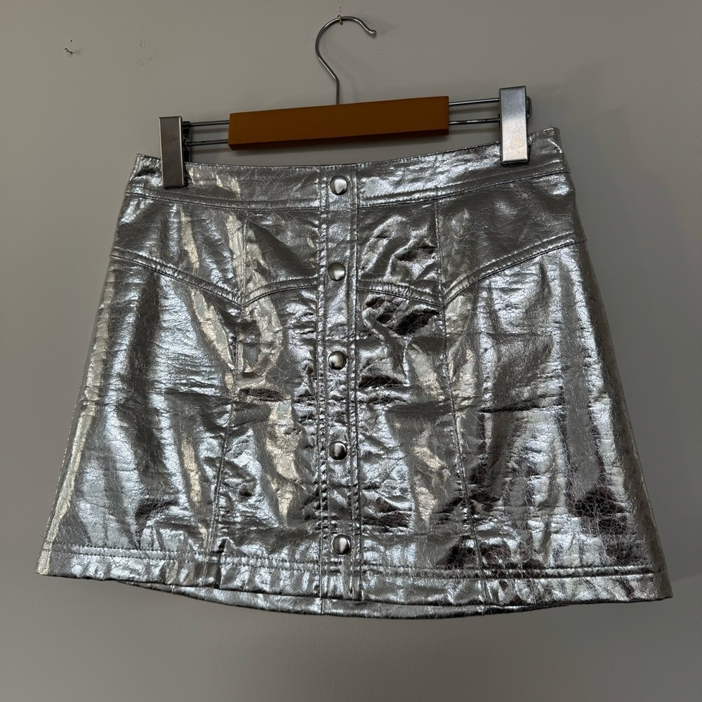 Metallic mini skirt in small